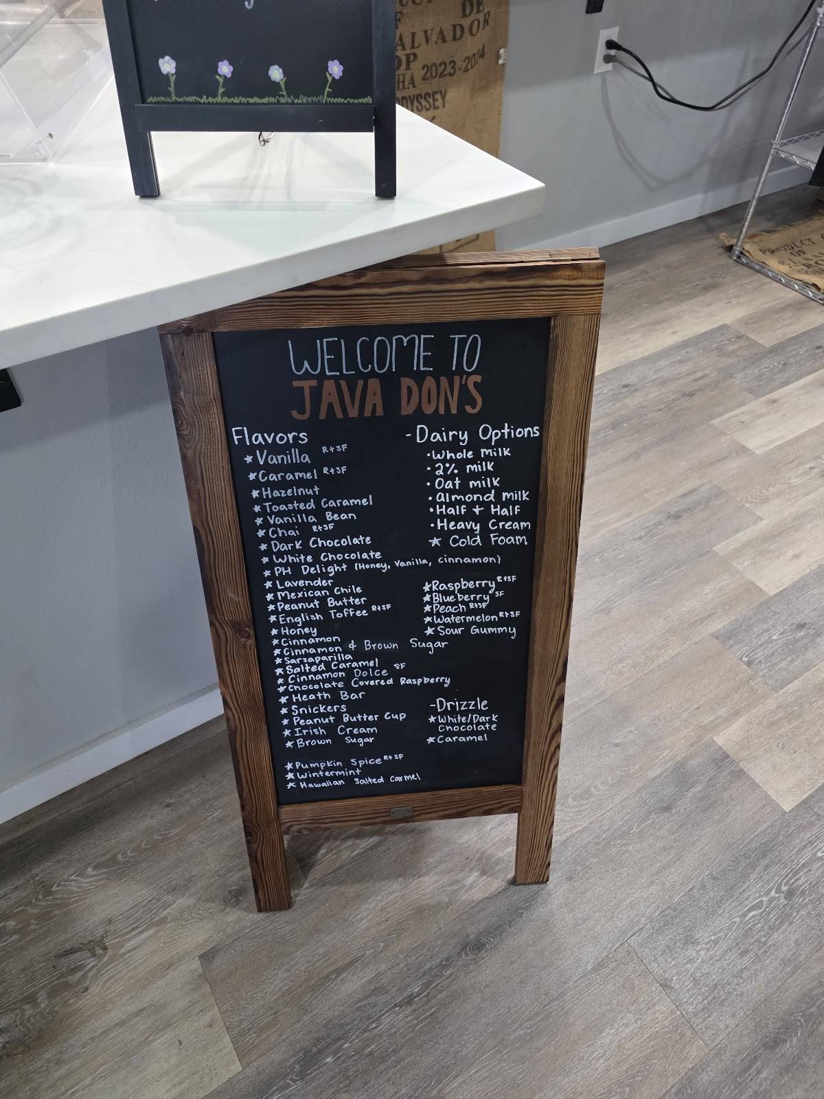 Java Don's меню