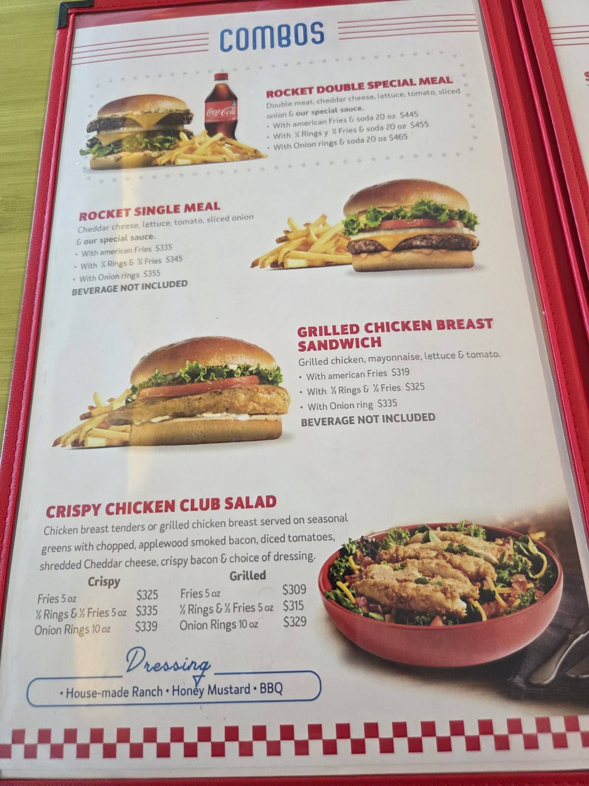 Johnny Rockets меню