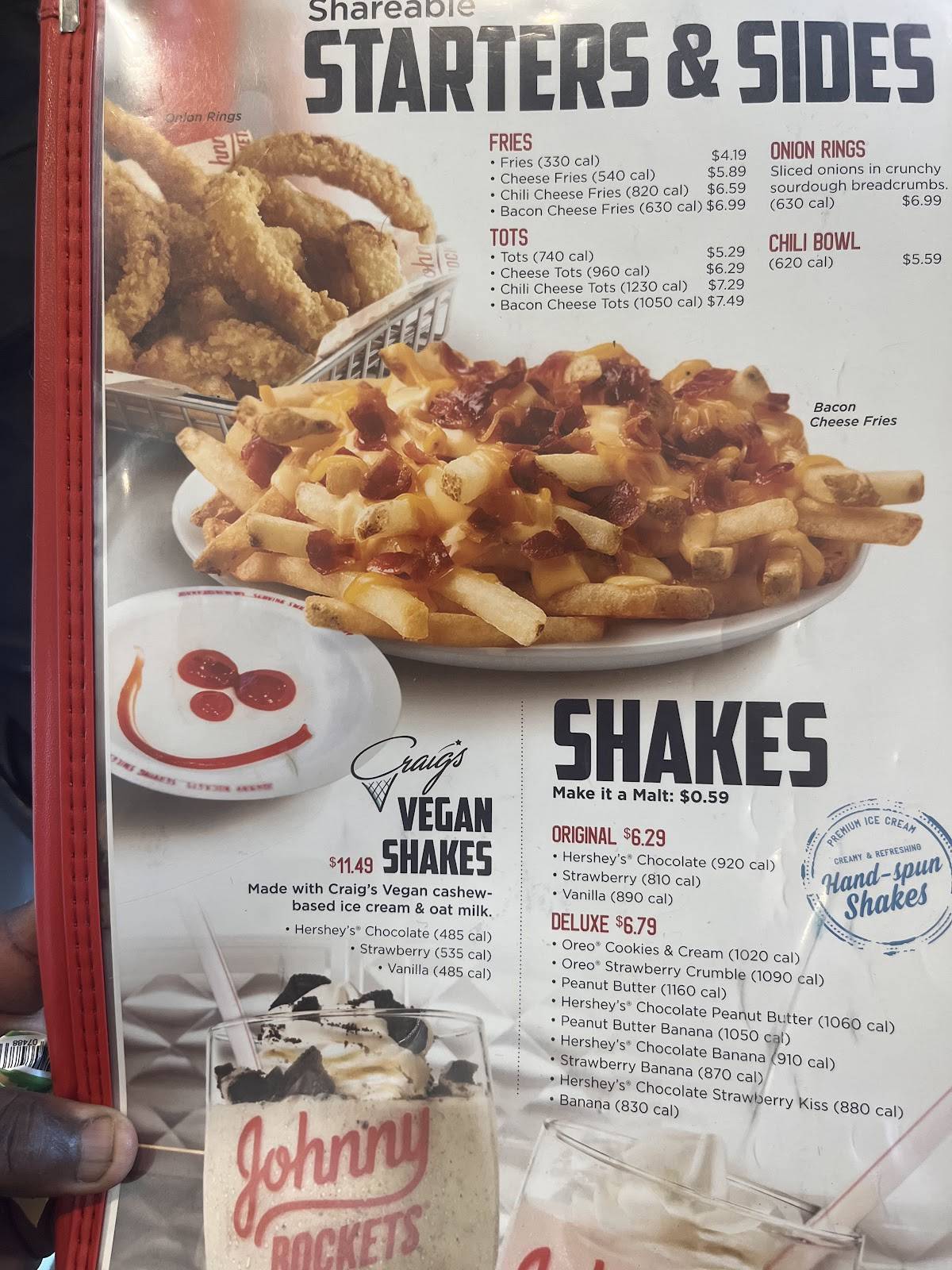 Johnny Rockets меню