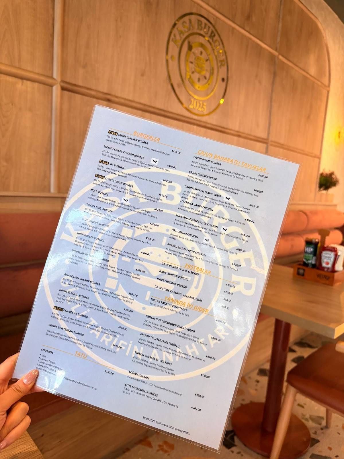 KASA Burger Rota İncek меню