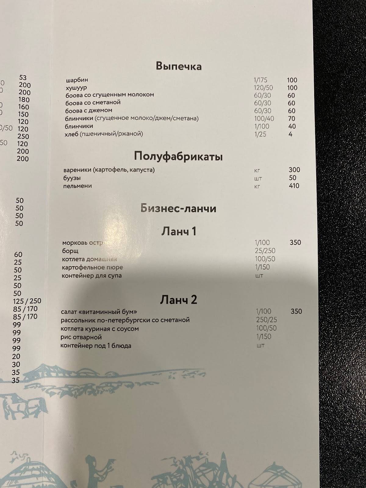 Бууза хаус меню