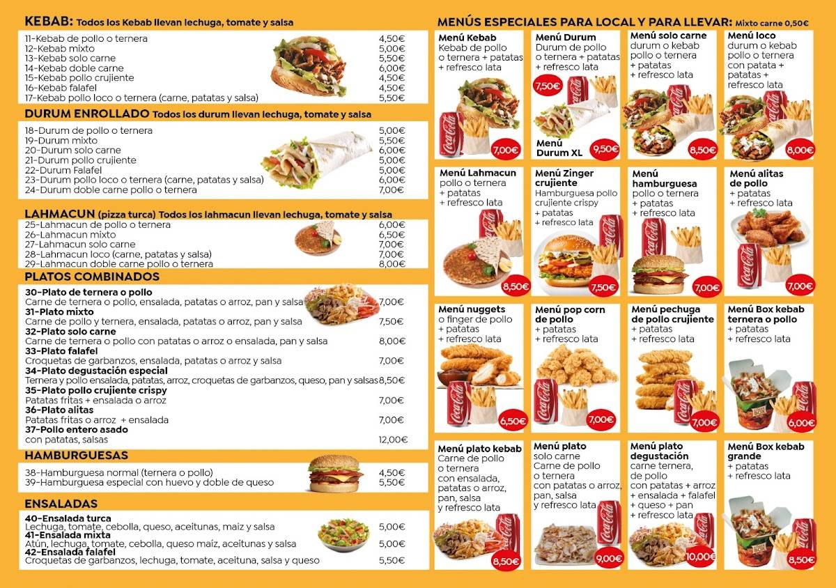 Kebab Getafe меню