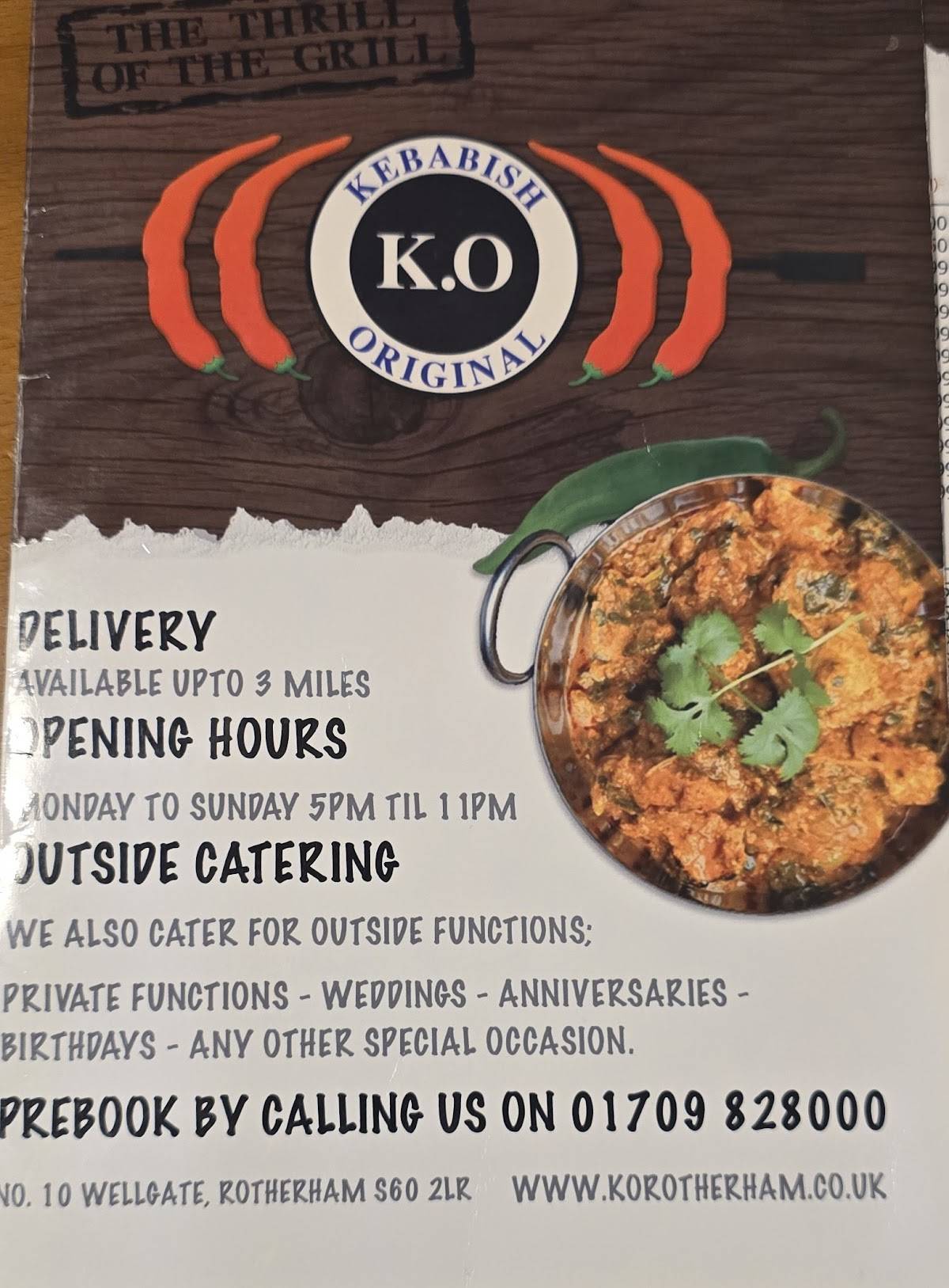 Kebabish Original Rotherham меню