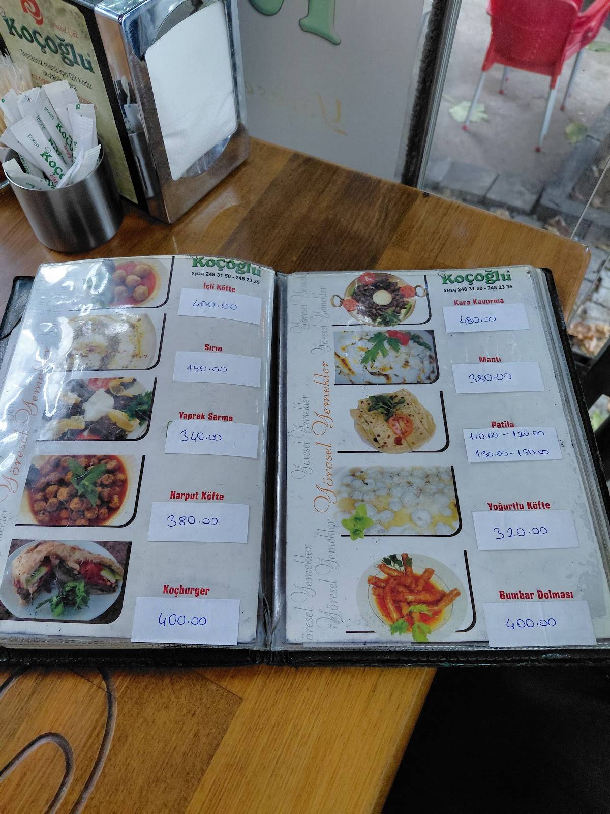 Kocoglu меню
