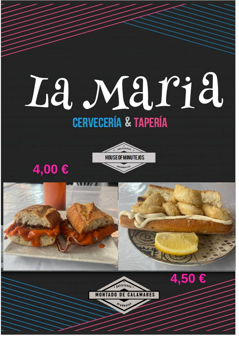 La María bar restaurante меню