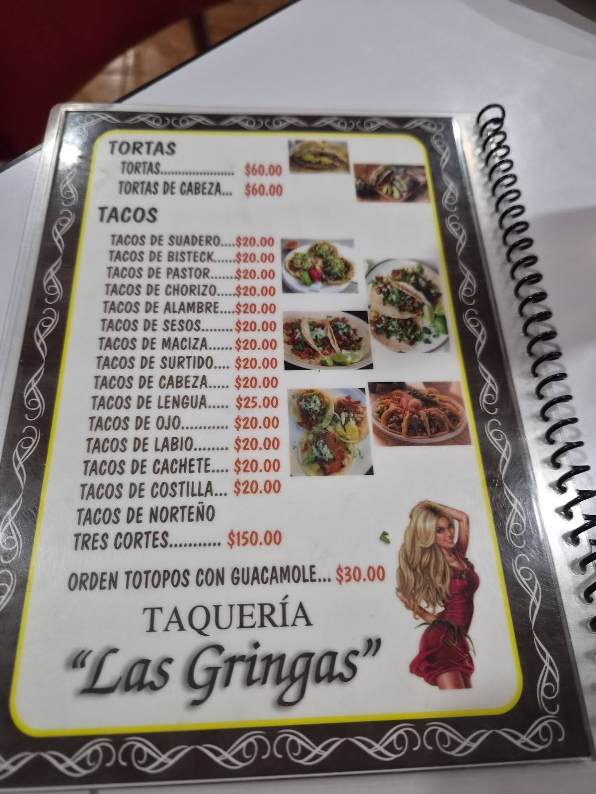 Las Gringas меню