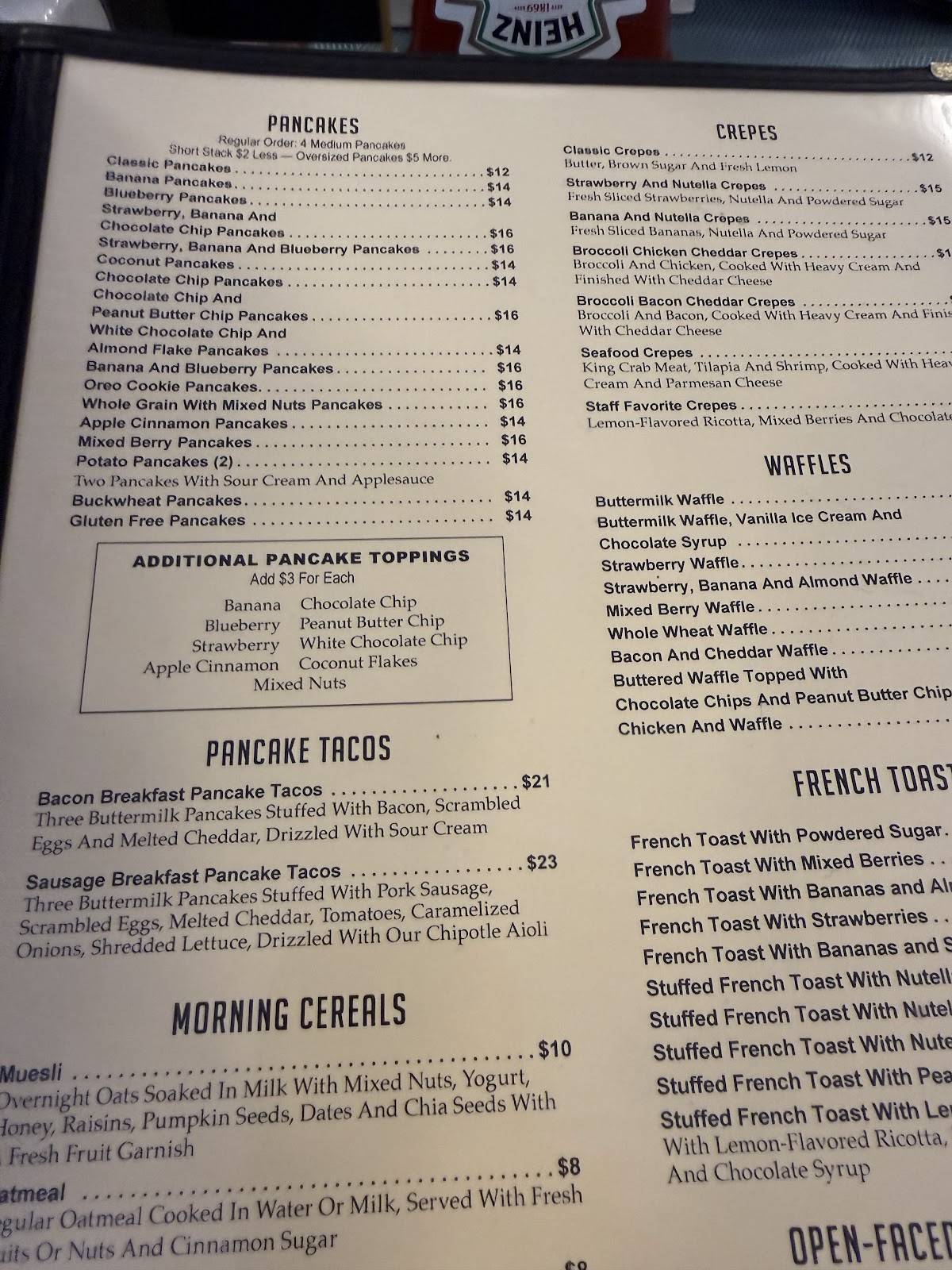 Le Pancake Café меню