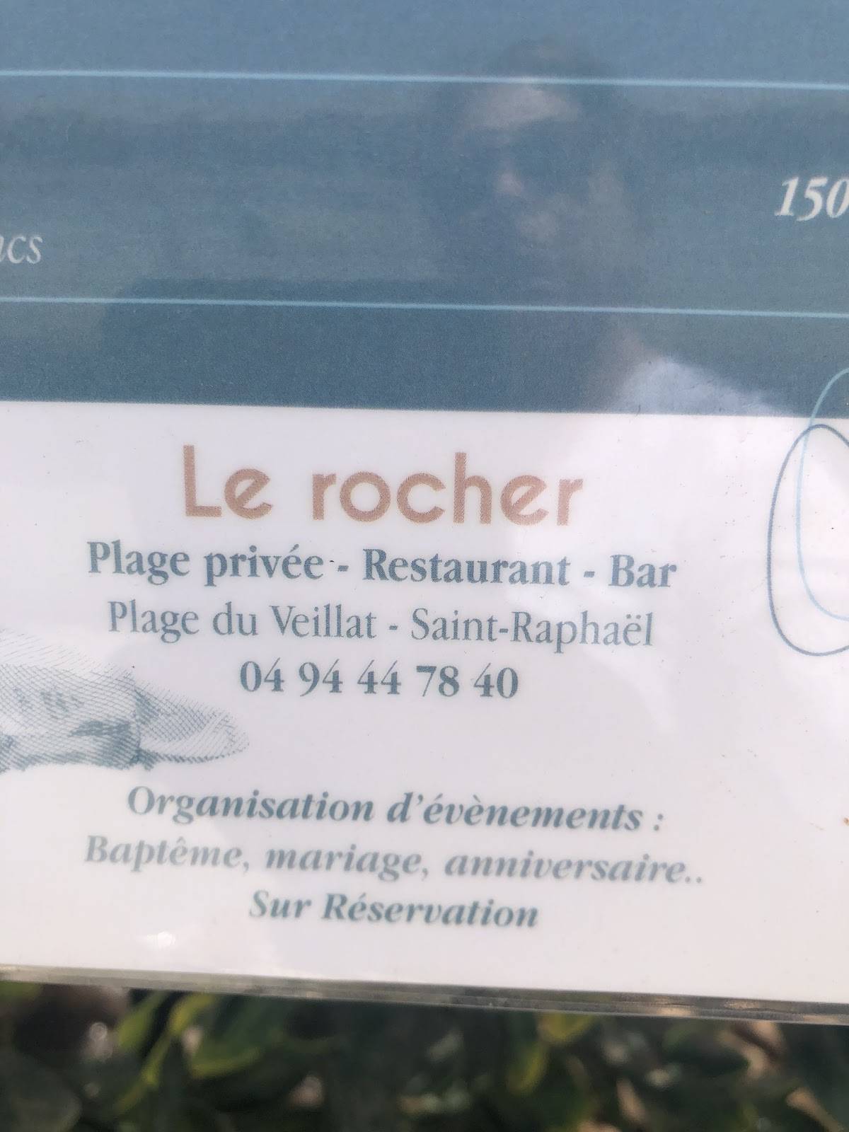 Le rocher меню