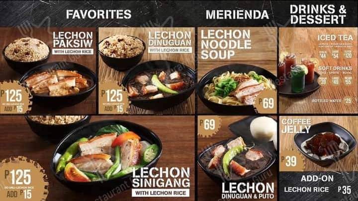 Lechon Factory меню