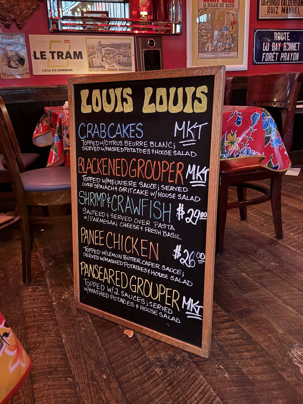 Louis Louis меню