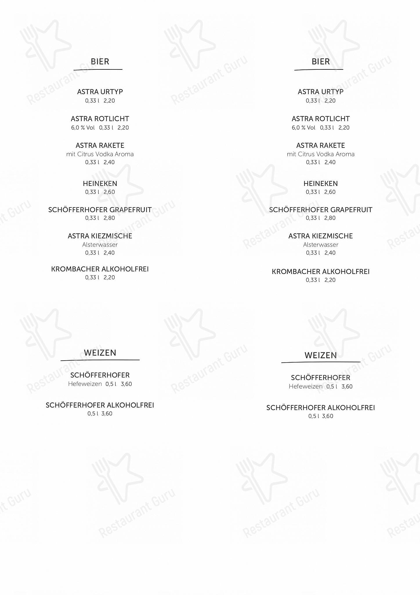Menu bistro паба и бара Makery - cafe, bar, lounge. - Braunschweig