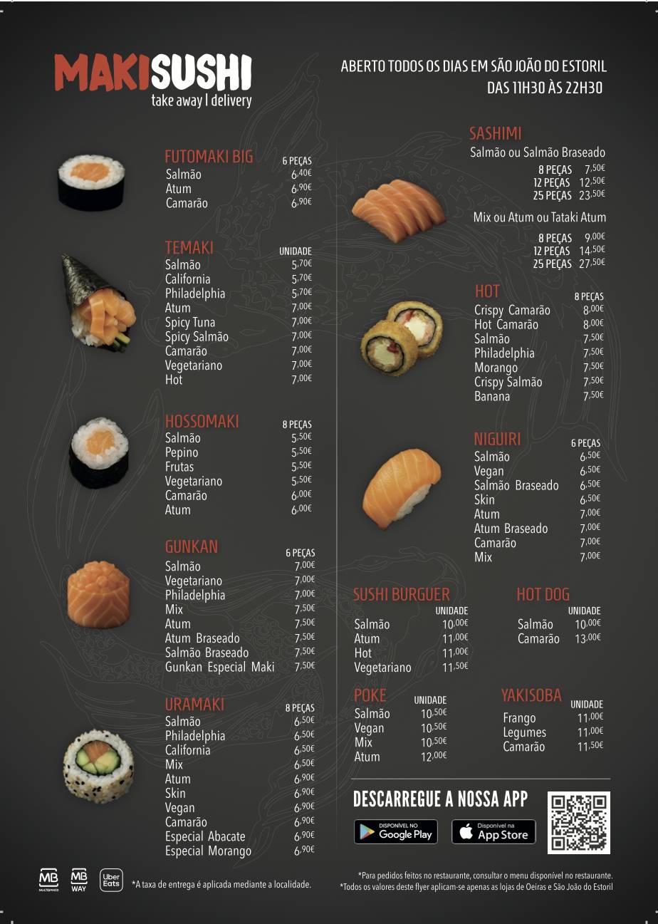 Maki Sushi - Parede меню