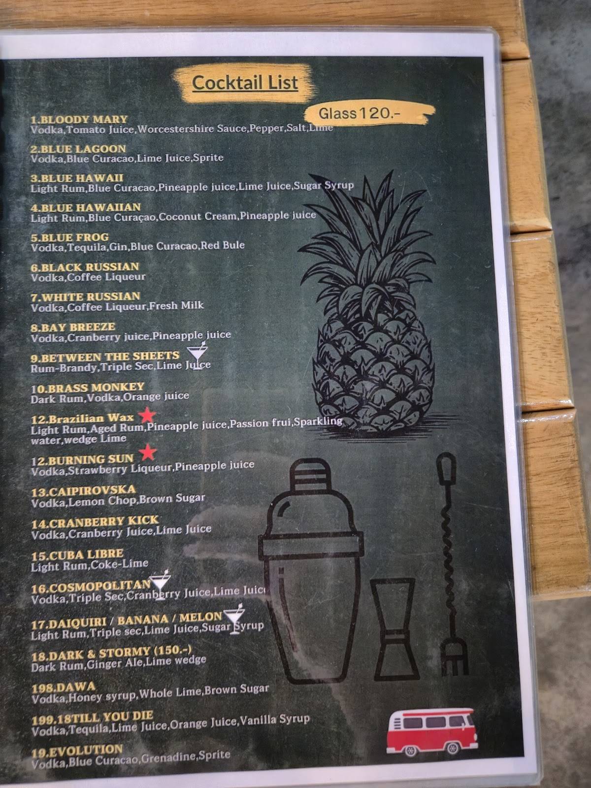 Mandos Bar меню