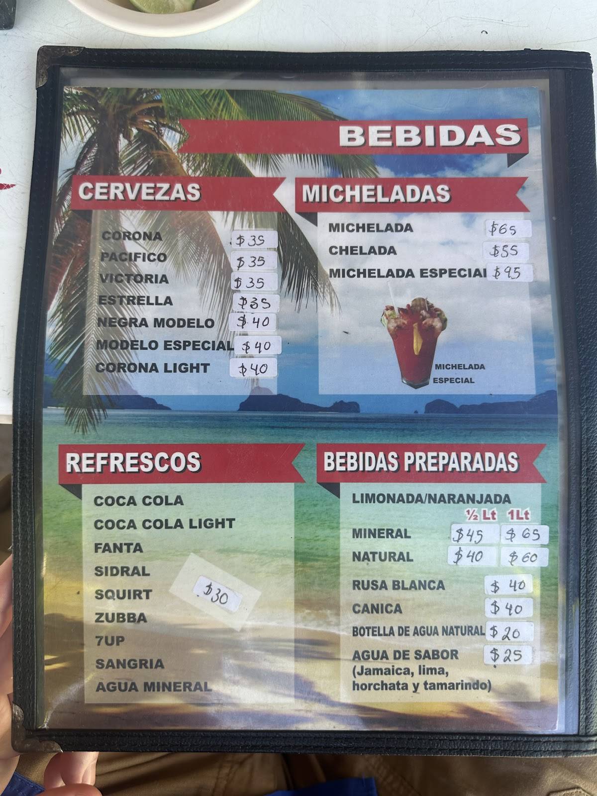 Mariscos Galvan меню