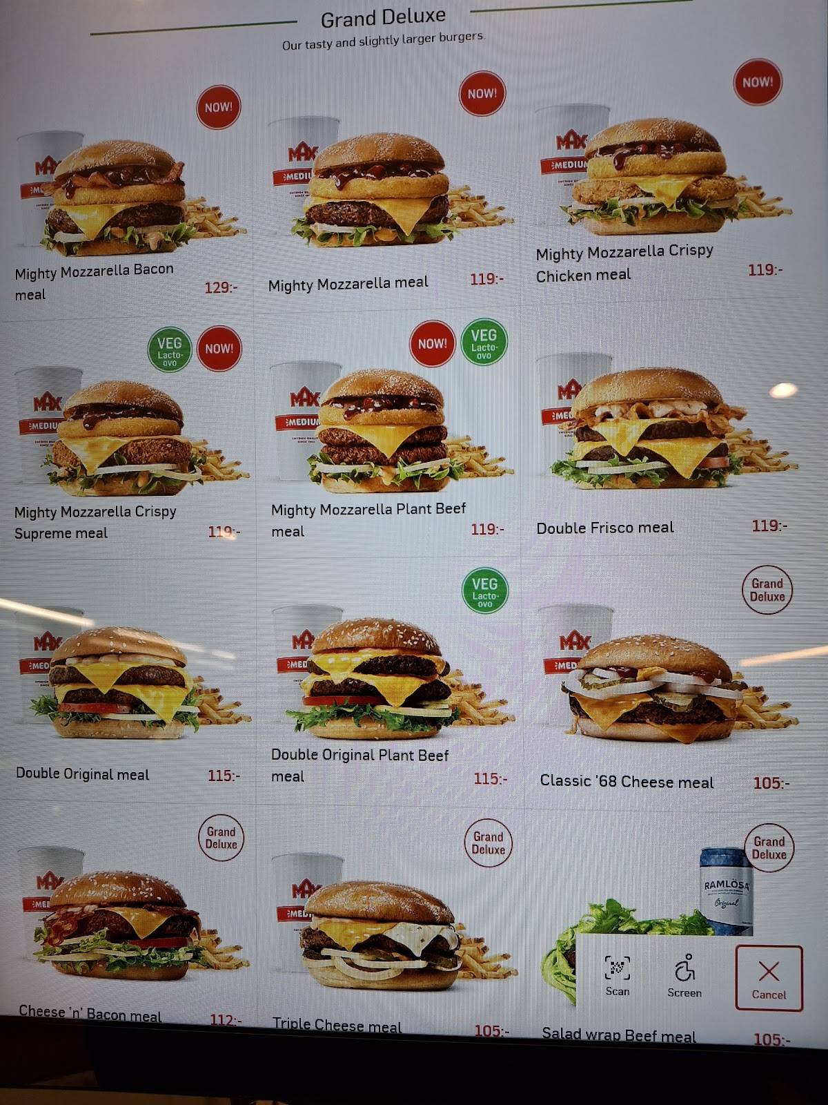Max Burgers меню