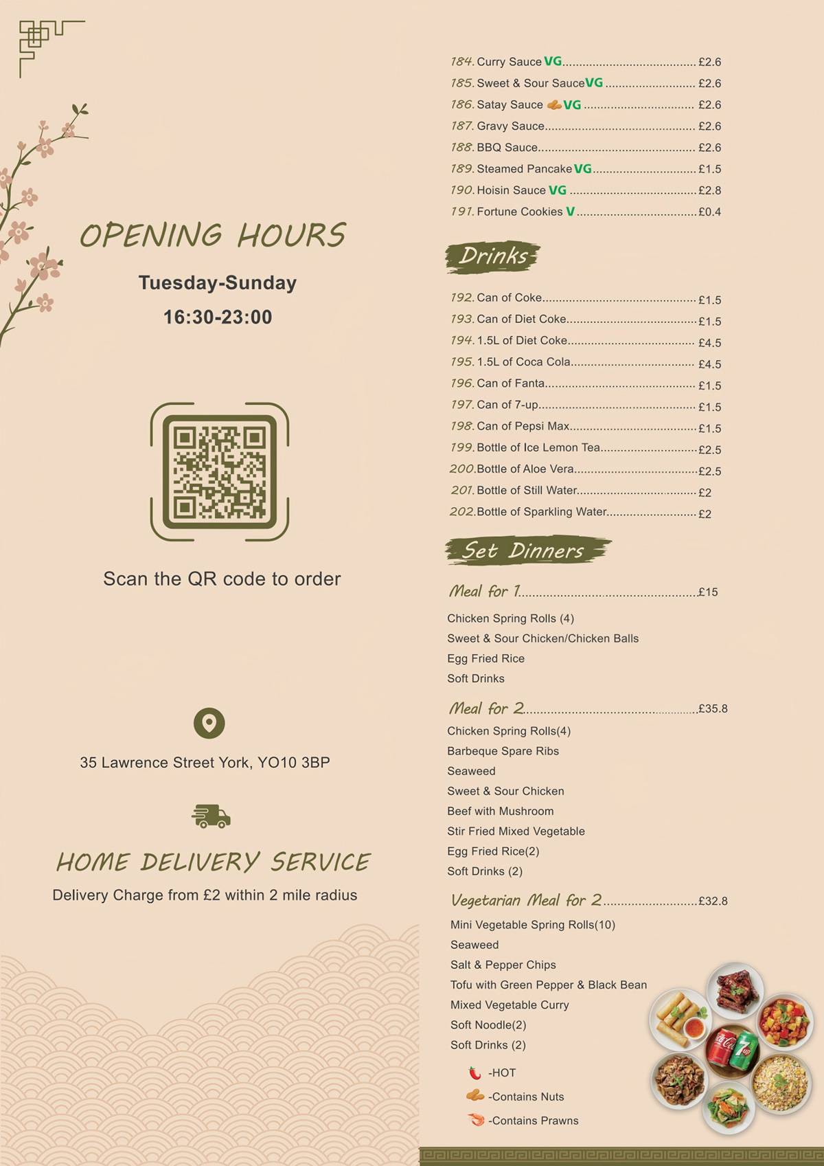 Mayfair Chinese Takeaway меню