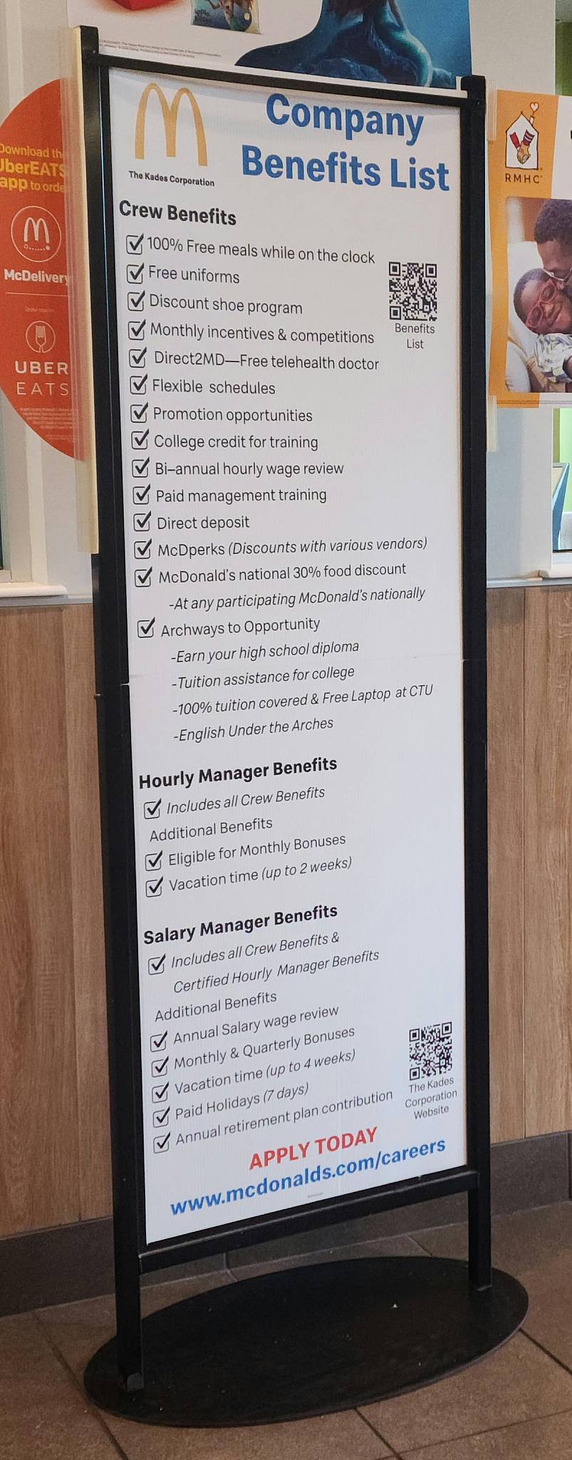 McDonald's меню