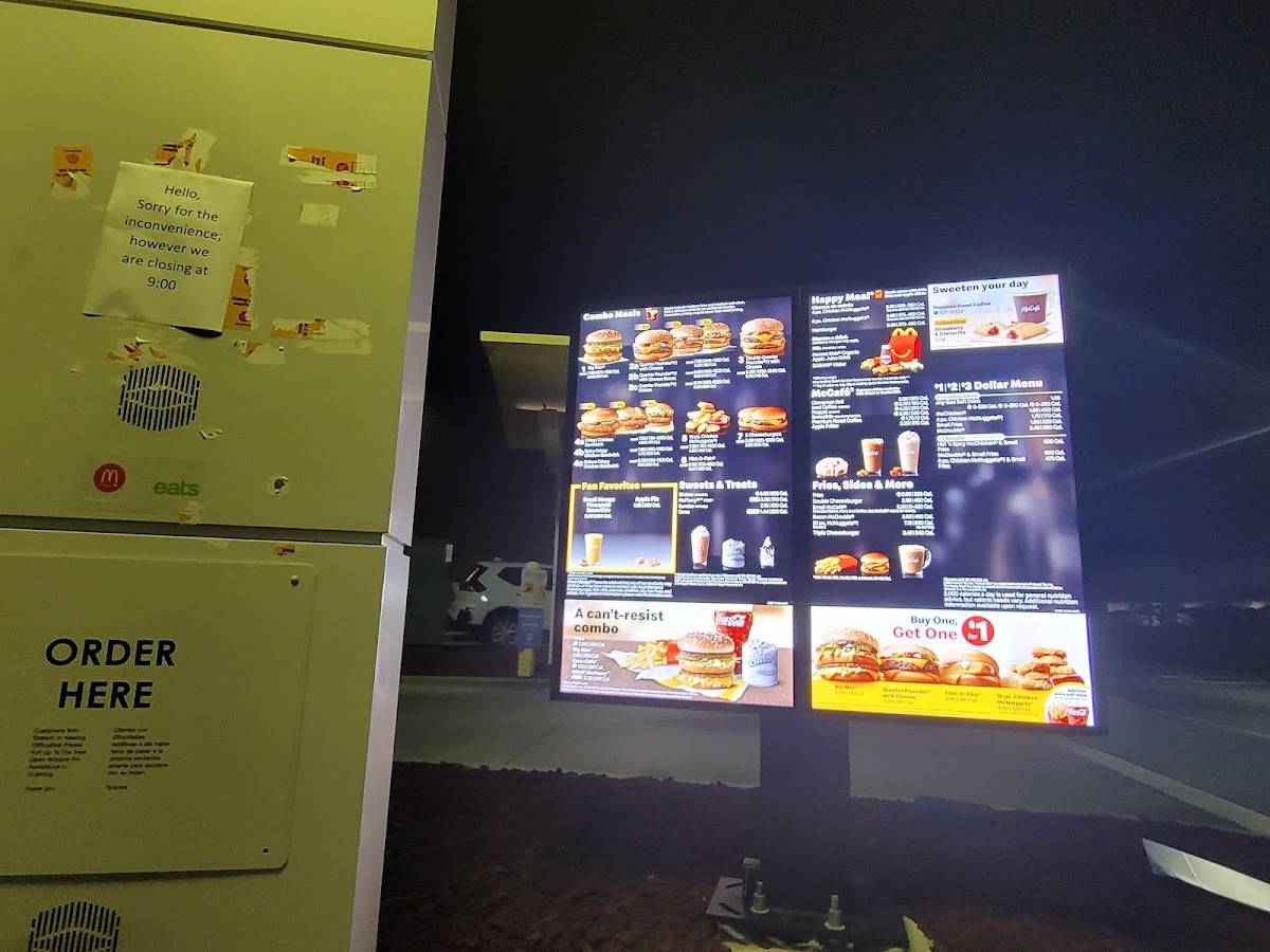 McDonald's меню