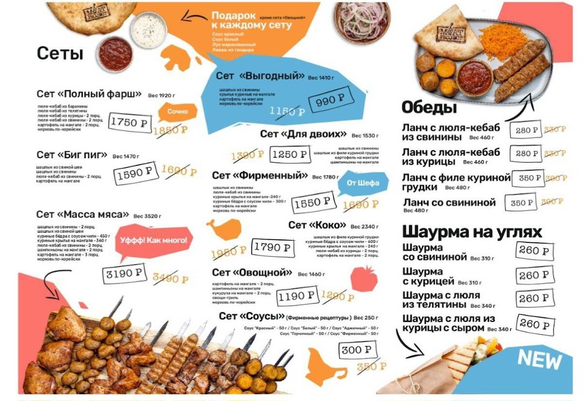Мит Проджект меню