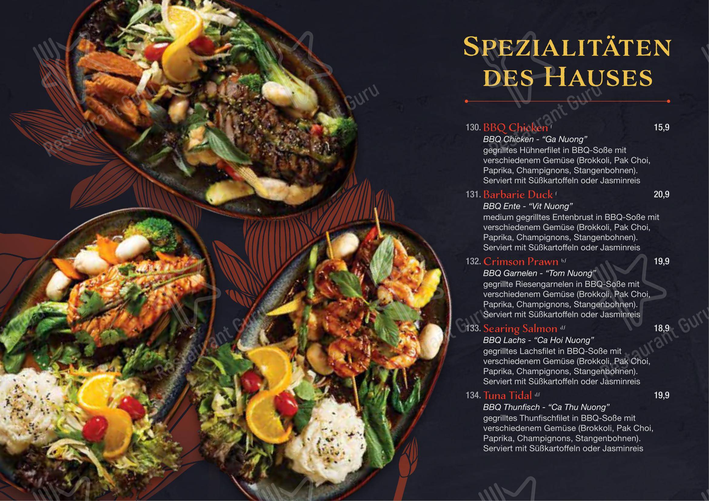 Меню ресторана Miss Hoian Restaurant