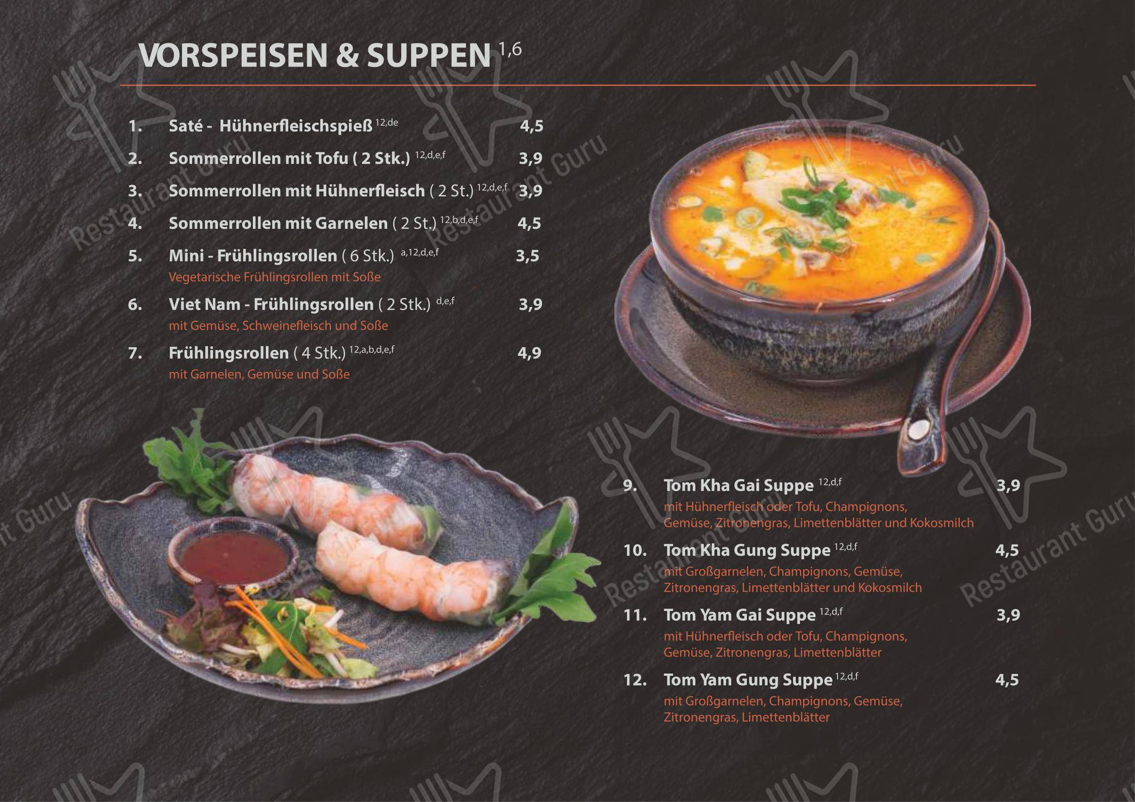 Miss Hoian Restaurant в Родинге - 菜单