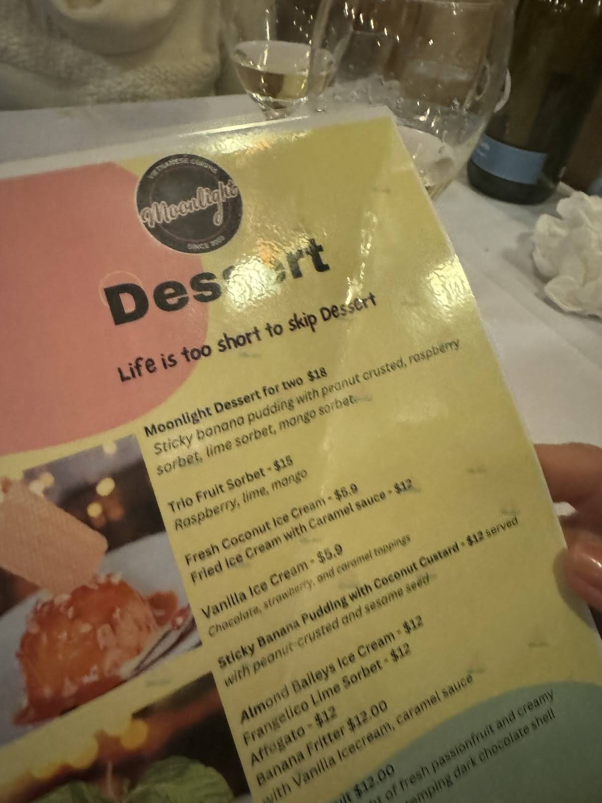 Moonlight Vietnamese Cuisine Restaurant меню