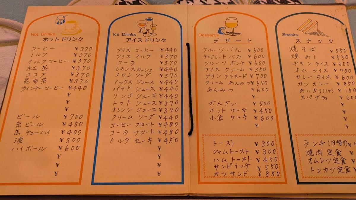 Morikawa меню
