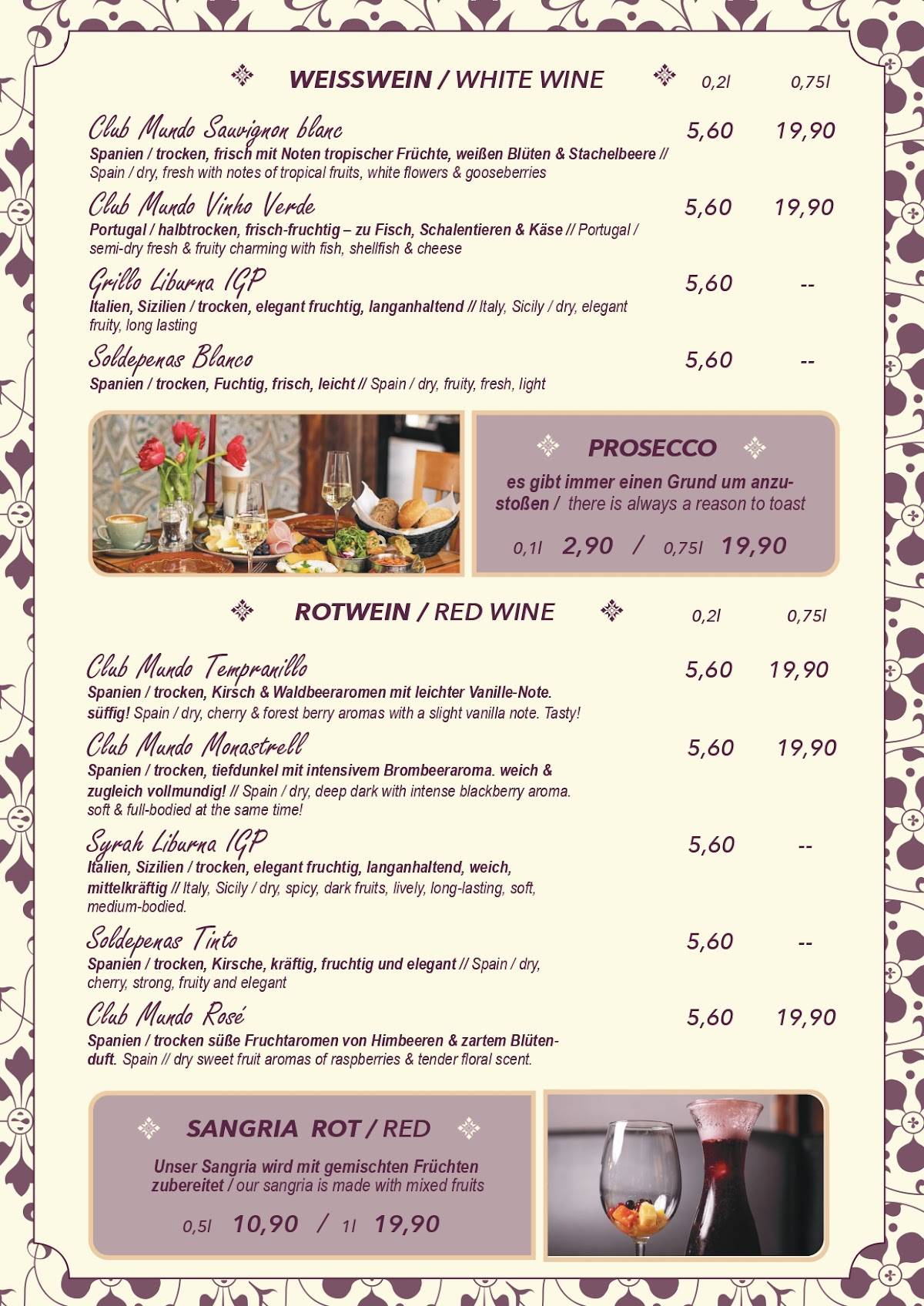 Mundo Tapas - Alt Mariendorf меню