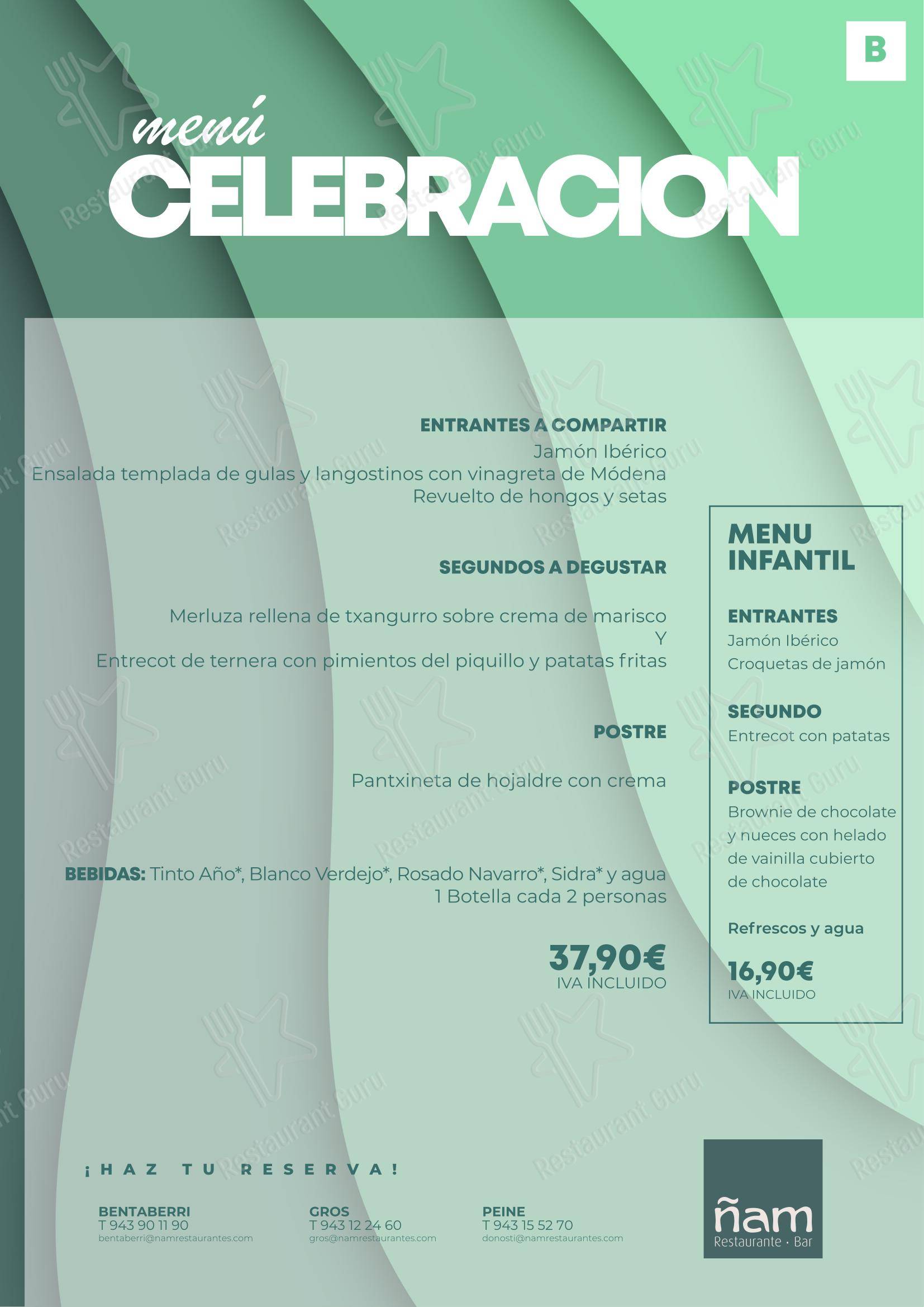 Ñam Restaurantes - Bilbondo в Басаури - At Home Catering Menu
