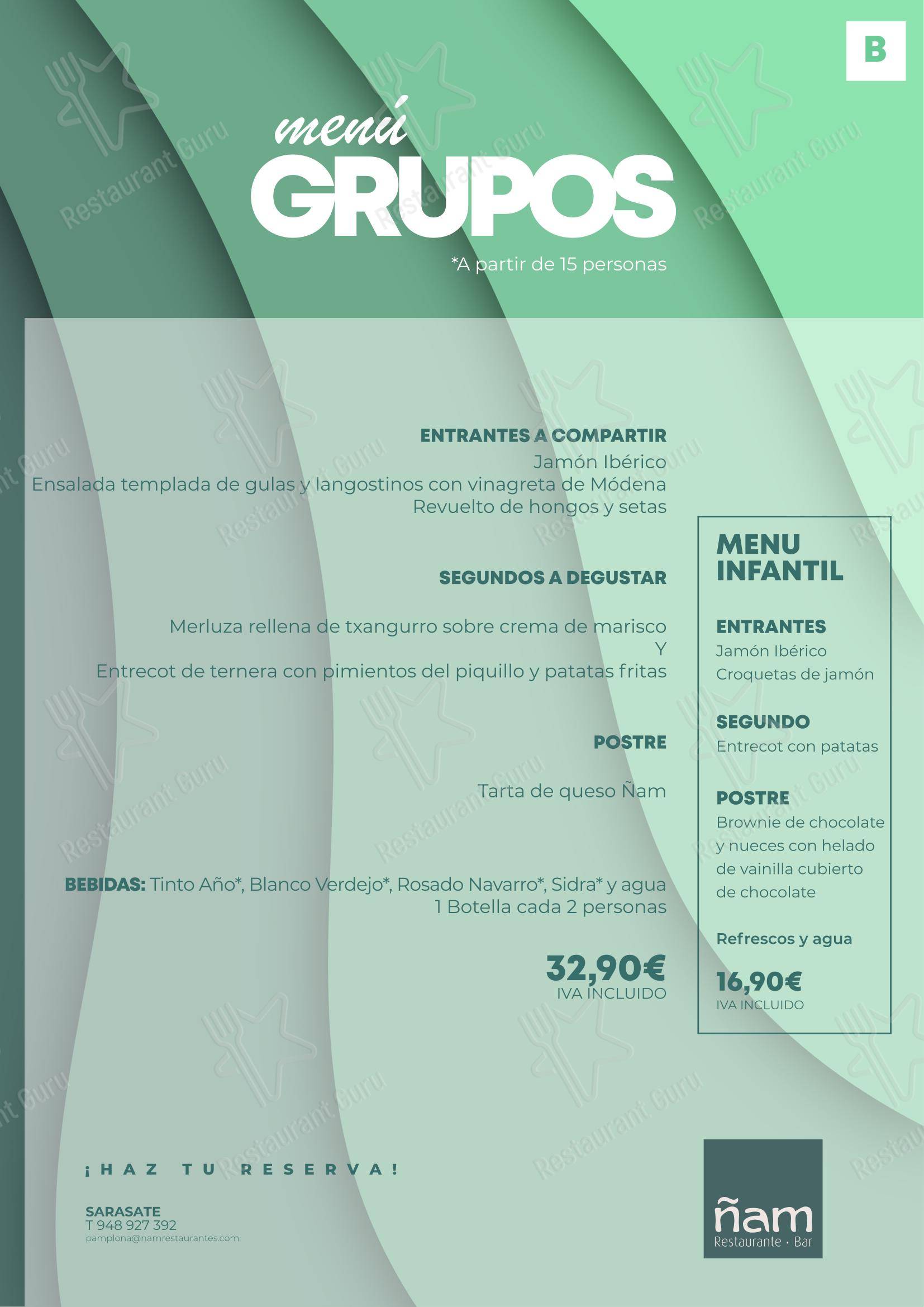 Ñam Restaurantes - Bilbondo в Басаури - Menu pizzeria