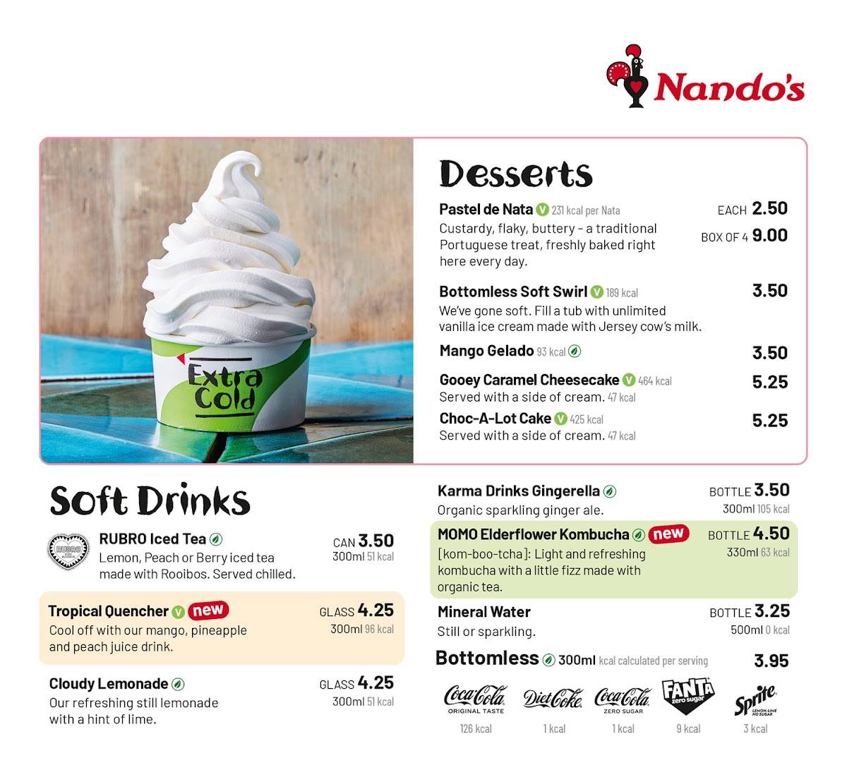 Nando's Inverness меню