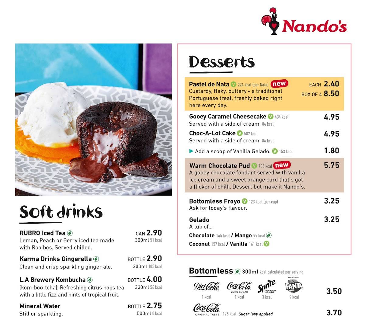 Nando's Inverness меню