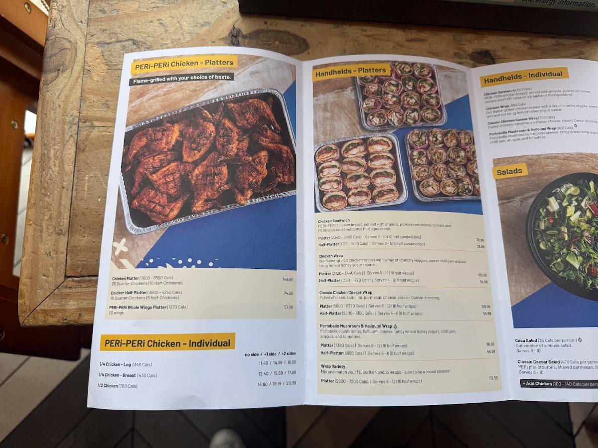 Nando's PERi-PERi меню