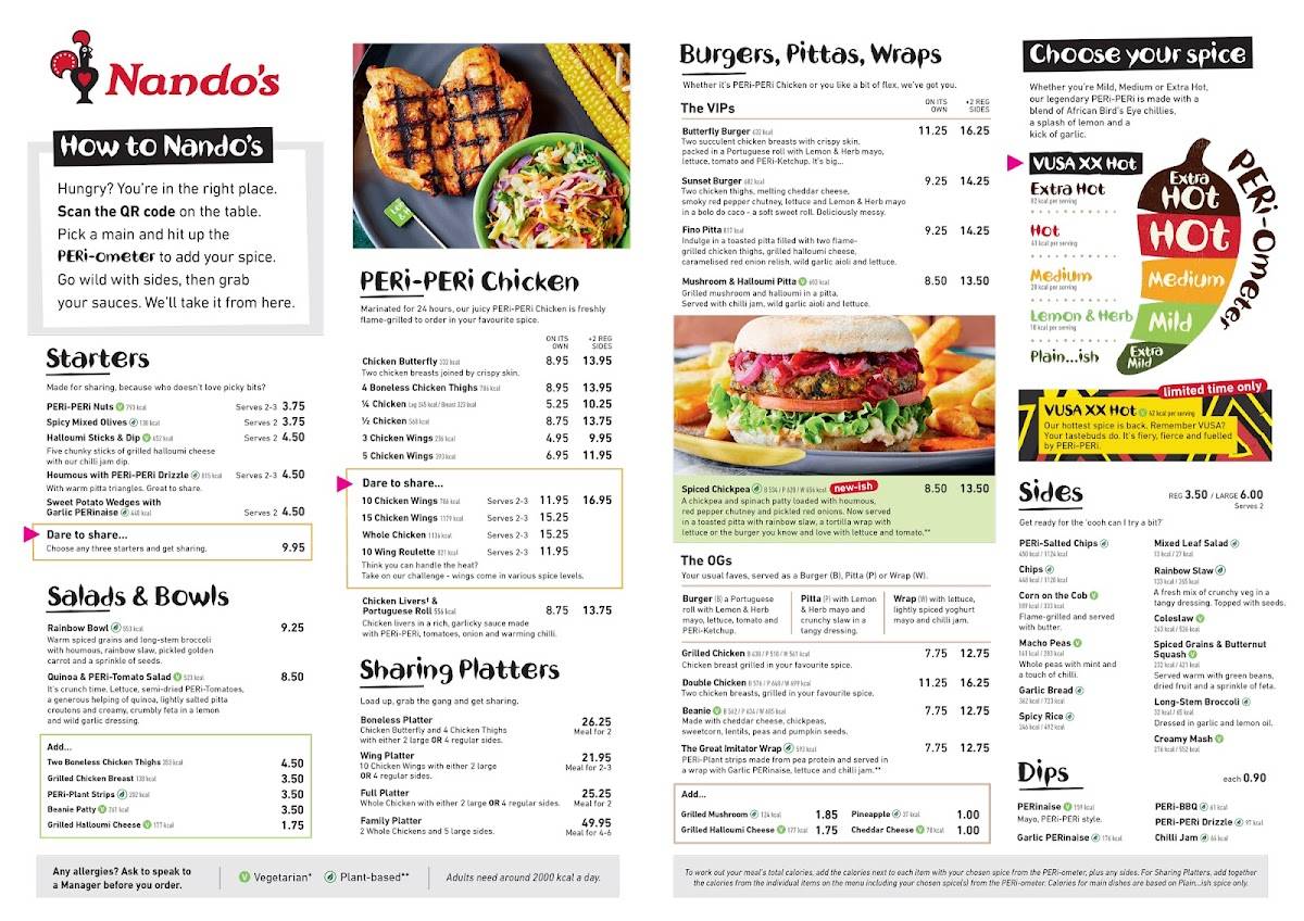 Nando's Thanet меню