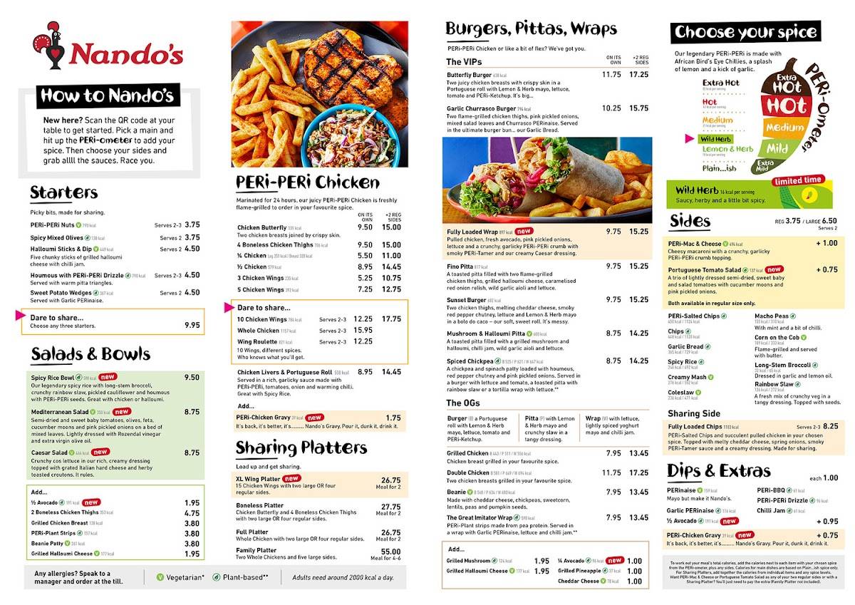 Nando's Thanet меню