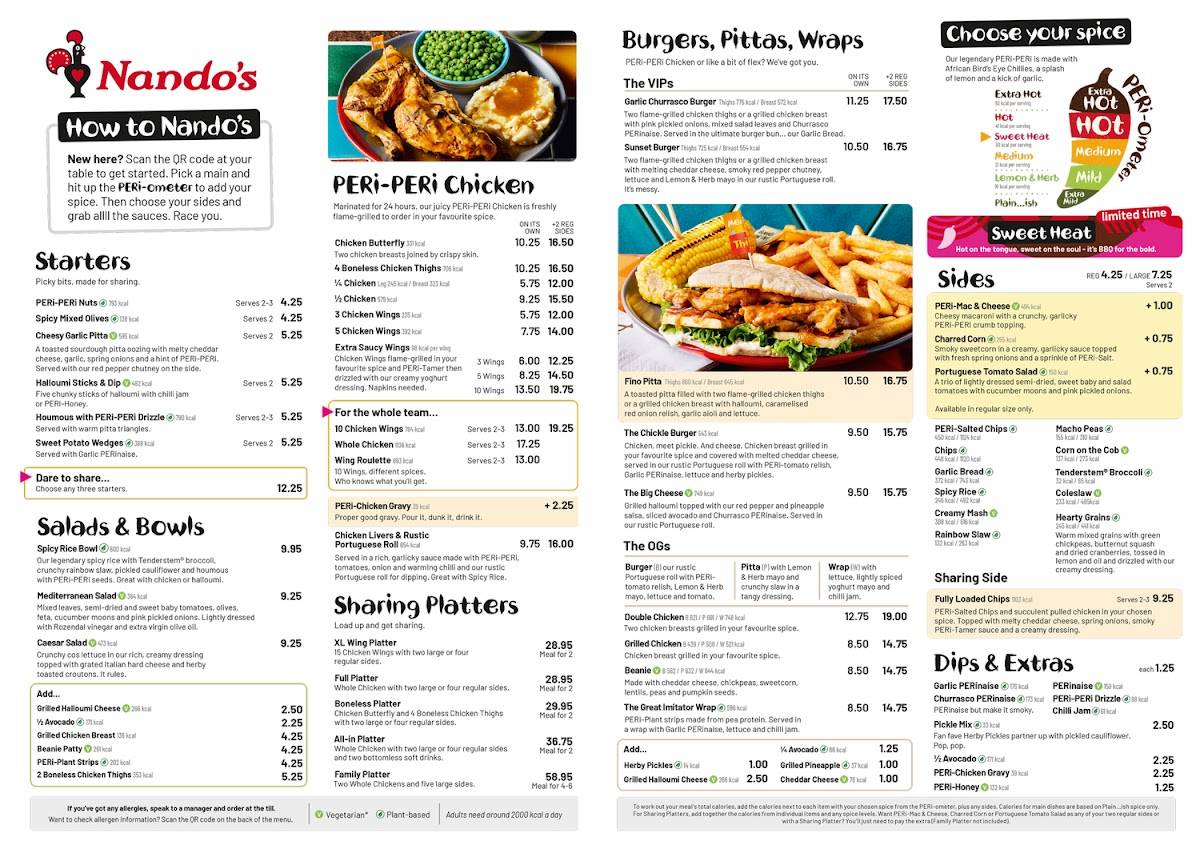 Nando's Thanet меню