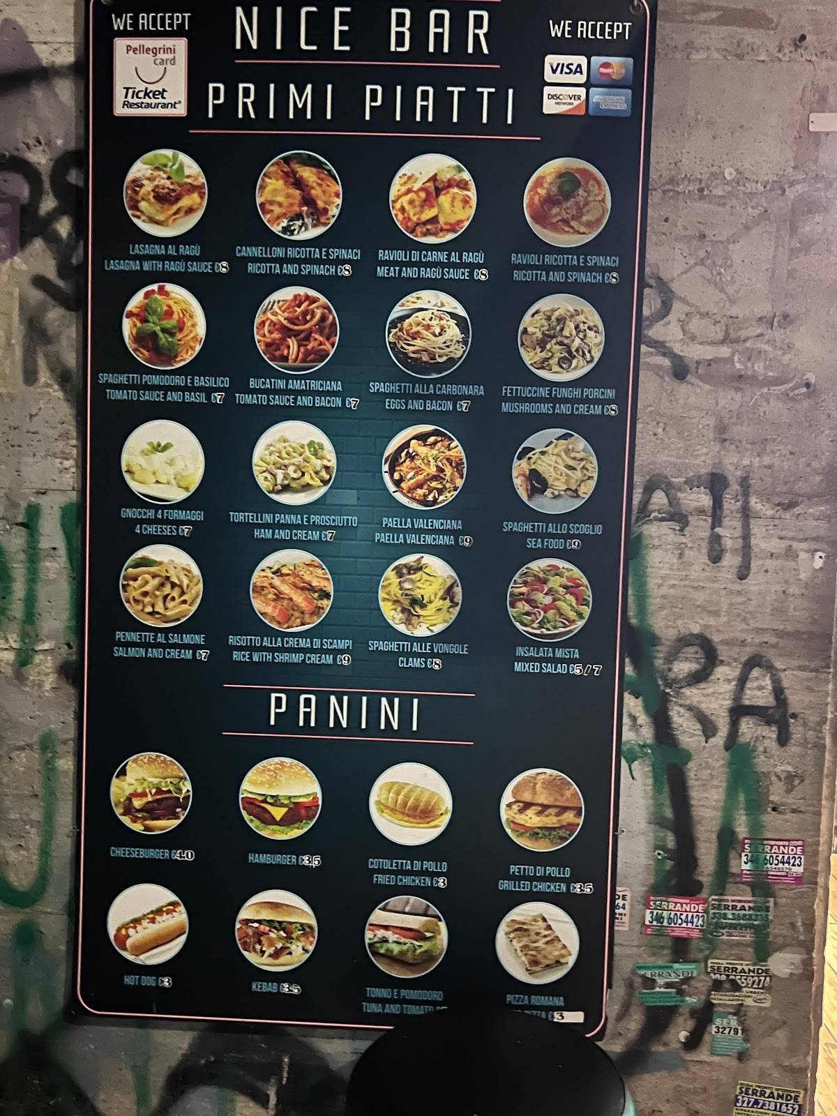 Nice Bar меню