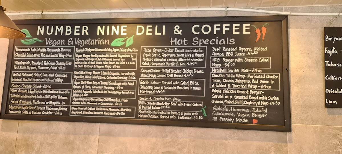 Number 9 Deli меню