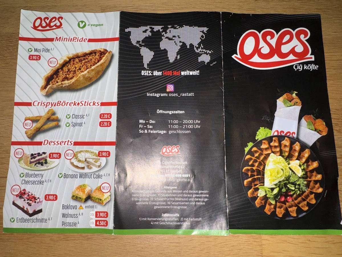 O Ses Cigköfte Rastatt меню