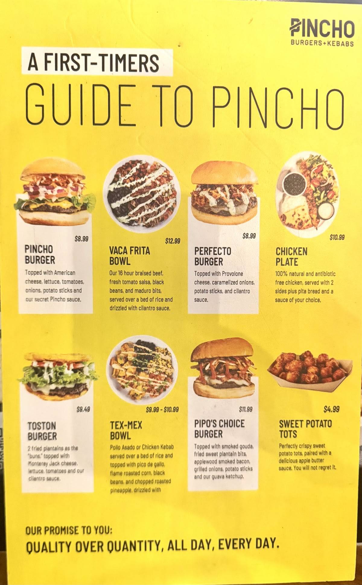PINCHO меню