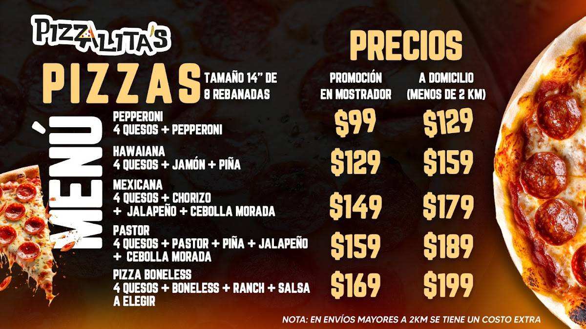 PIZZALITAS меню