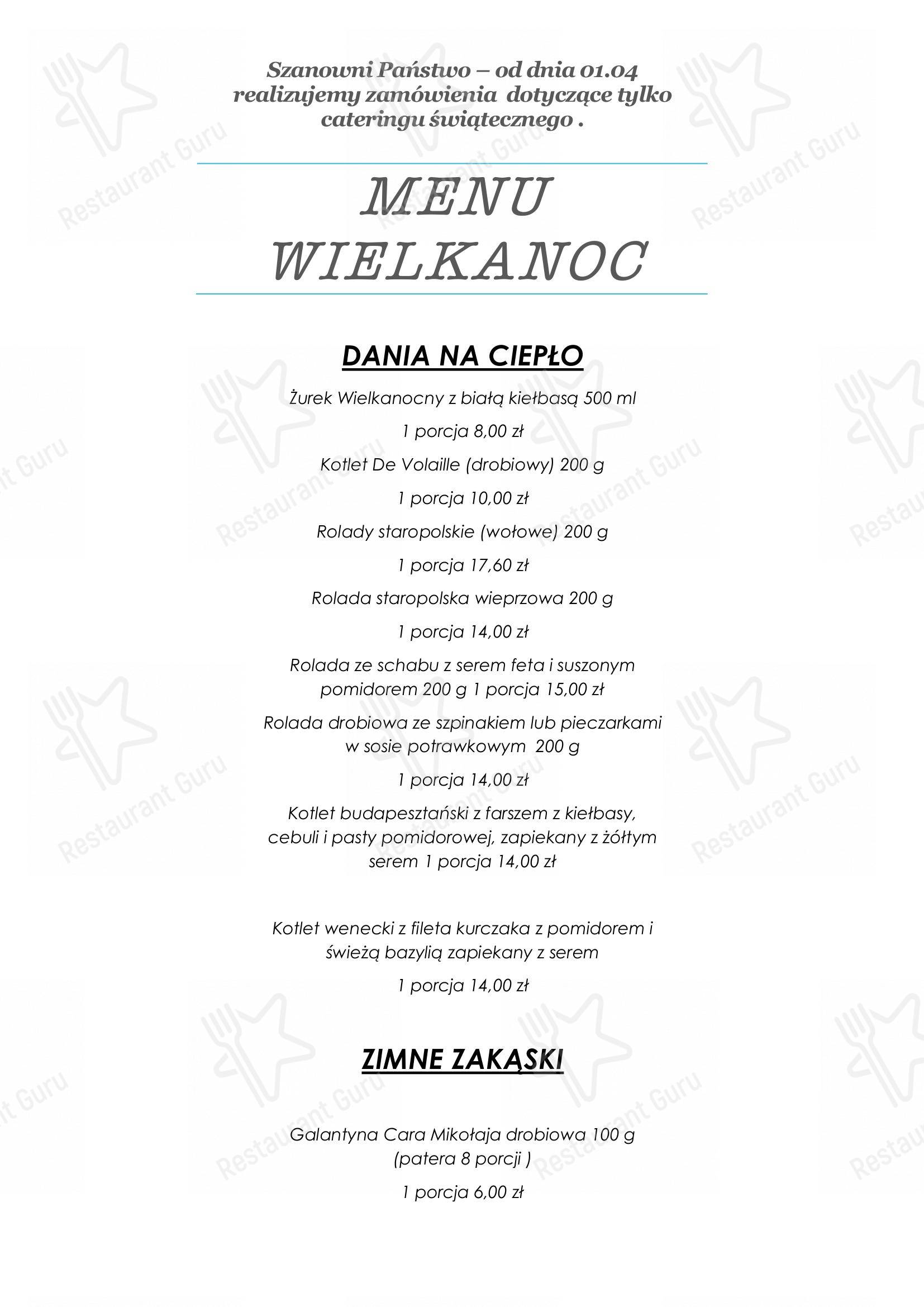 Меню ресторана PUB CENTRUM - 菜单