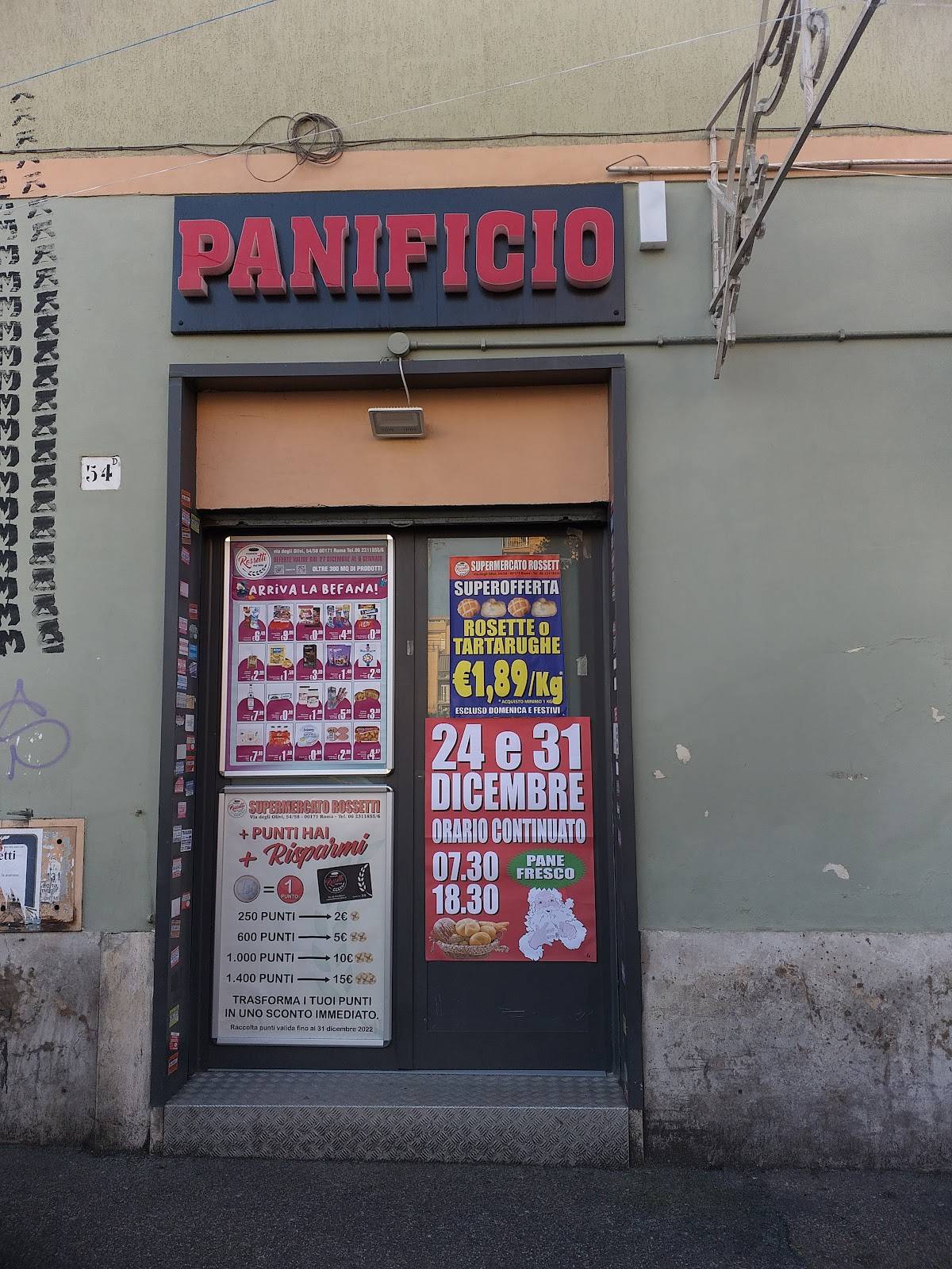 Panificio Supermercato Rossetti bros snc меню
