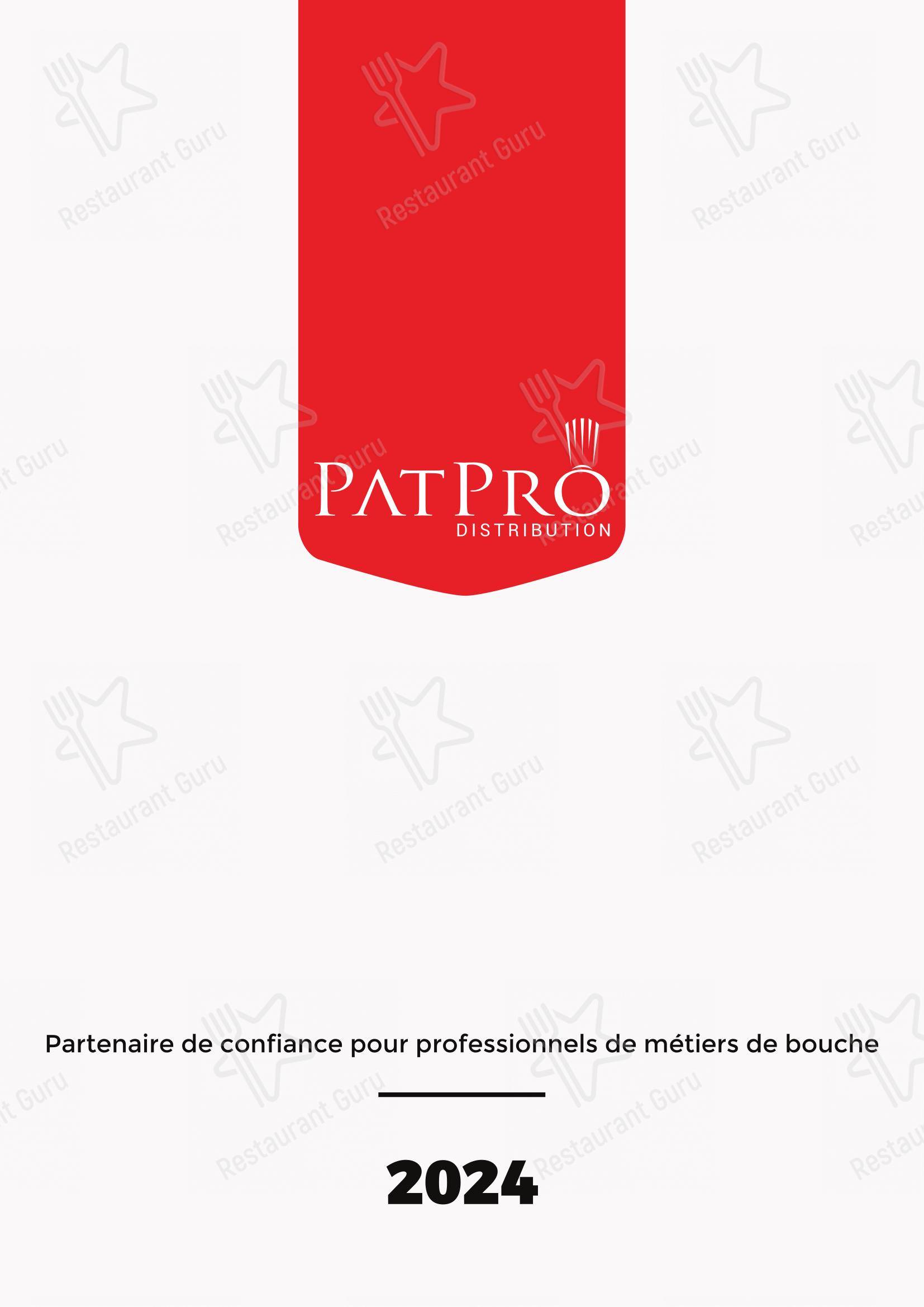 Меню Patpro Distribution