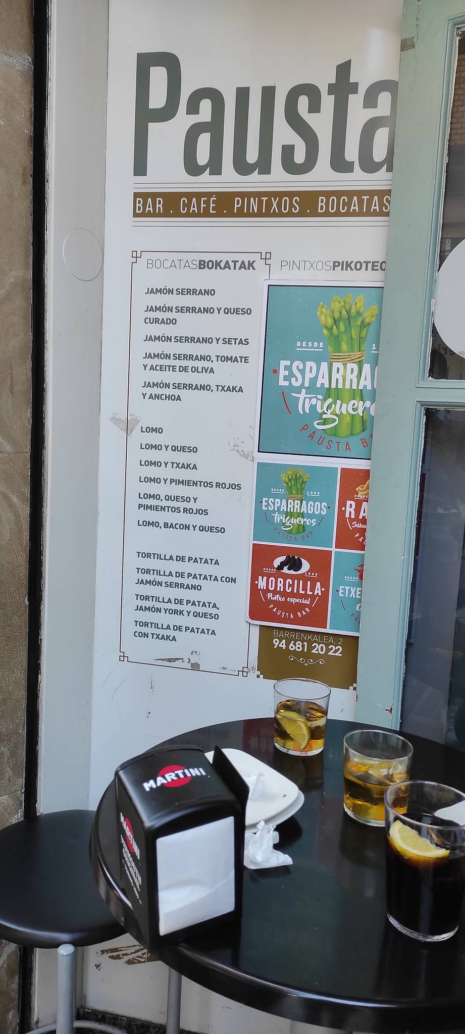 Cafetería Pausta меню