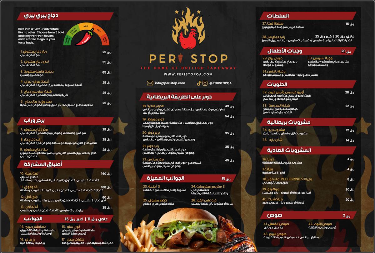 Peristop меню