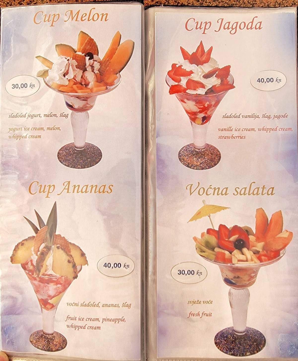 Pingo 1 Ice Cream меню