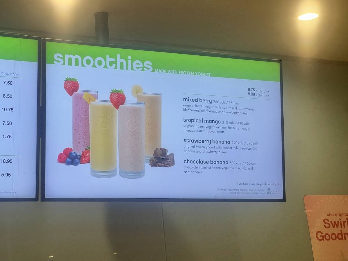 Pinkberry меню