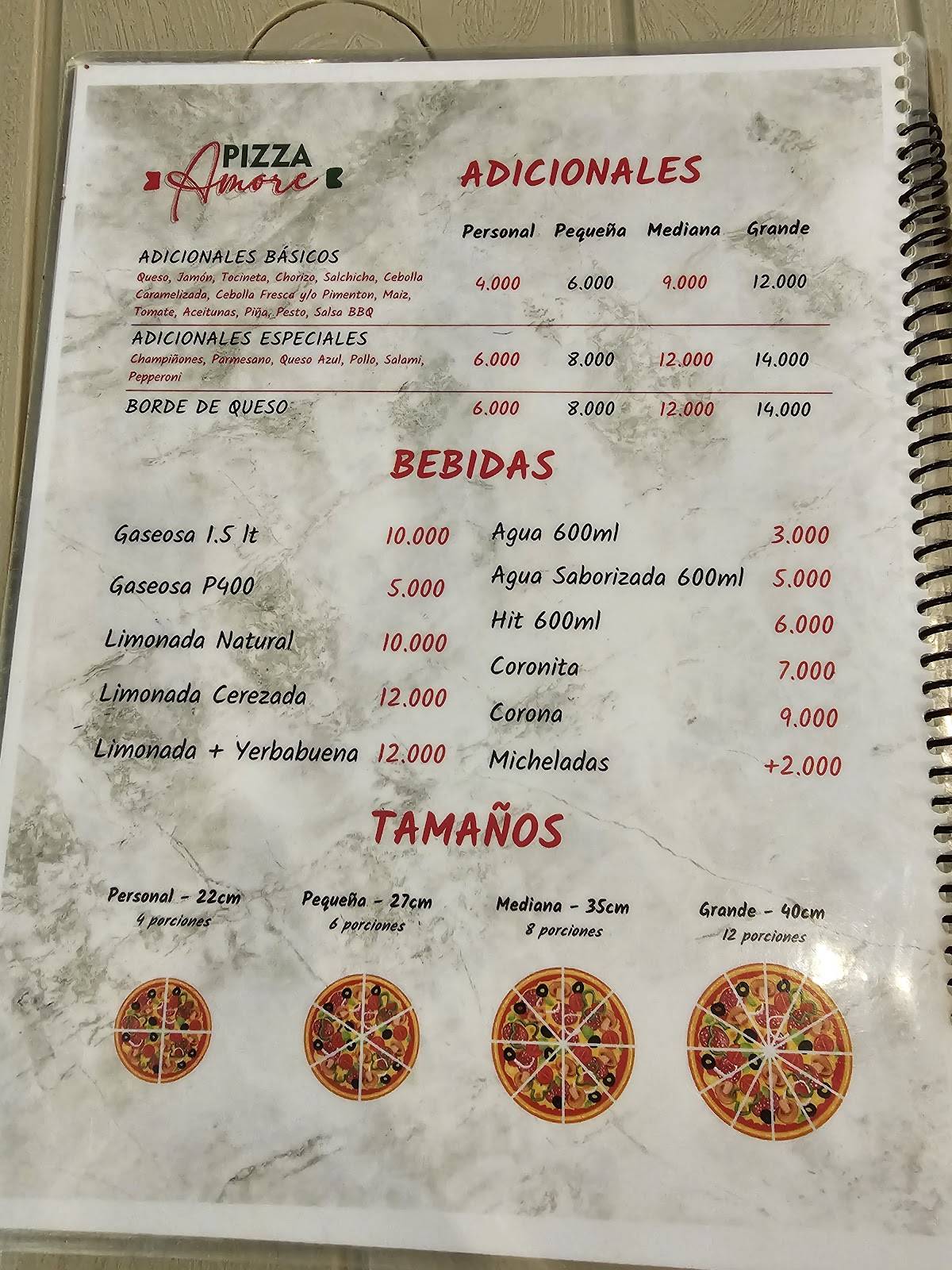 Pizza Amore меню