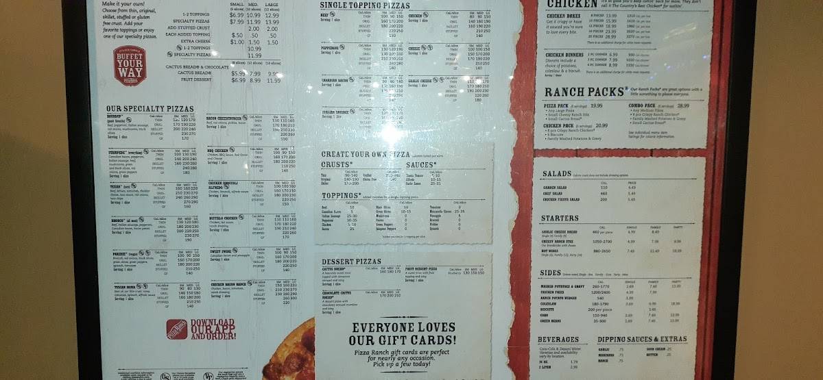 Pizza Ranch меню